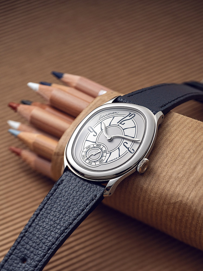 Montre d'horlogerie indépendante, cadran argenté